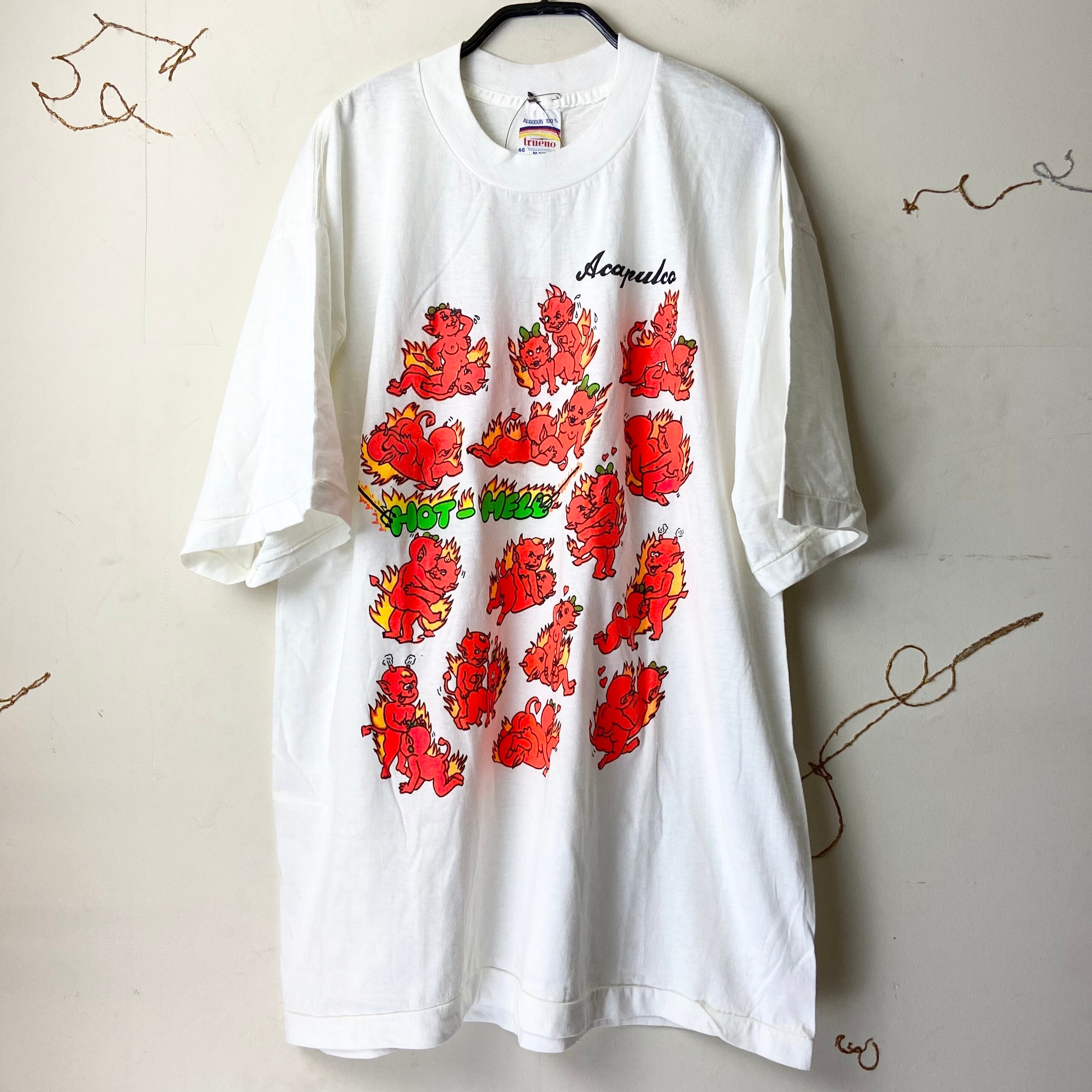 vintage 1990's red devil sex tee | NOIR ONLINE