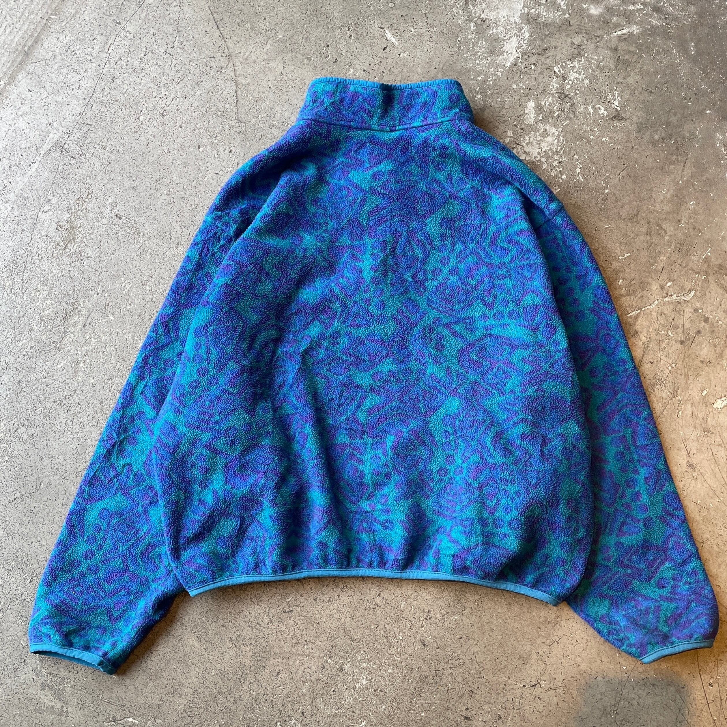 90s L.L.Bean 総柄フリーススナップT プルオーバー | used clothing