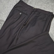 stripe wide slacks brown
