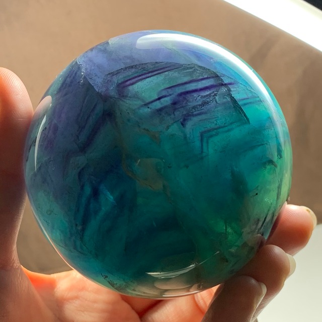 大玉・エンジェルフェザーグラデーションフローライト スフィア