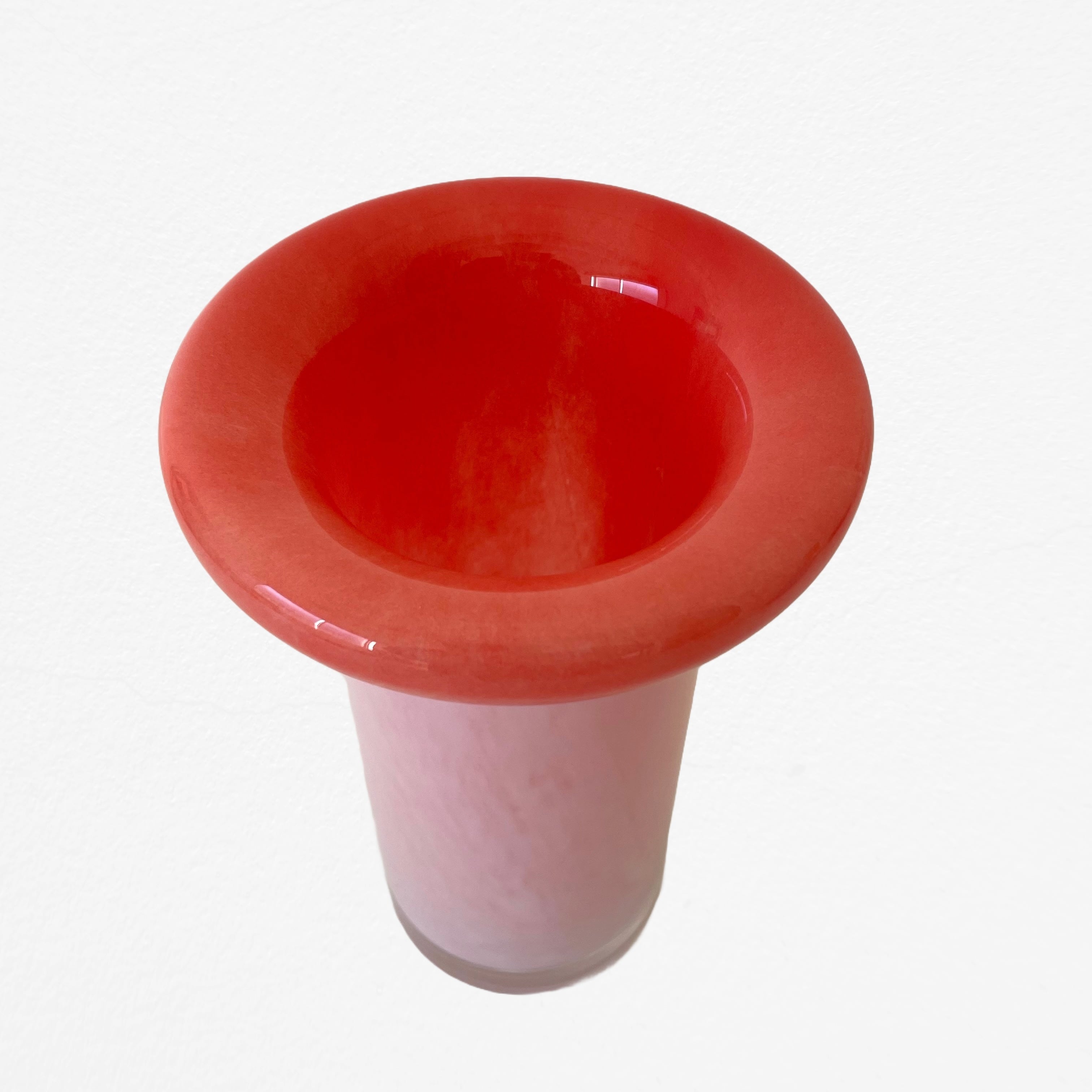 Kreis Cylinder Glass Vase - Red & Pink 花瓶 フラワーベース | YAY