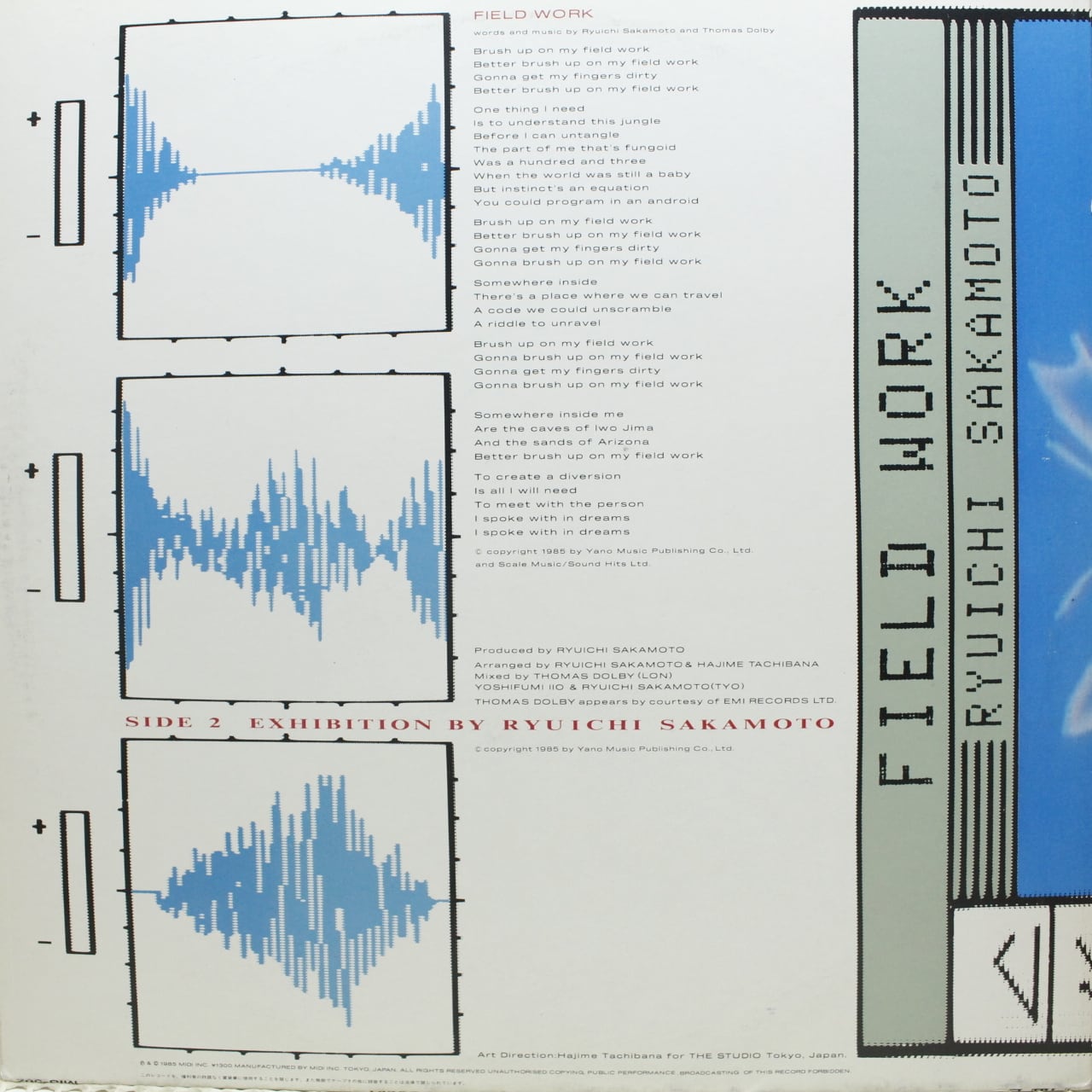 坂本龍一 Featuring Thomas Dolby / Field Work [MIS-502] - 画像2