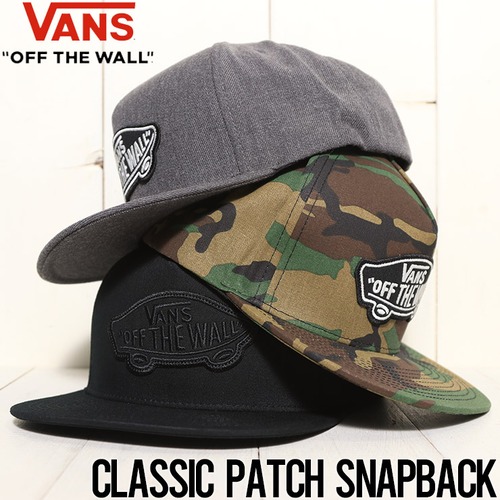 スナップバックキャップ  帽子 VANS ヴァンズ CLASSIC PATCH SNAPBACK CAP VN000TLSBKA