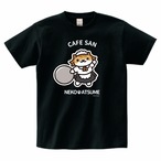 【受注生産品】ねこあつめ　かふぇさん　推しねこTシャツ　前プリント（ブラック）
