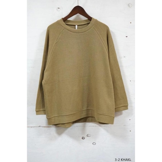 Bliss Bunch（ブリスバンチ）リバイバルハニカム ラグランワイドプルオーバー(8分袖)