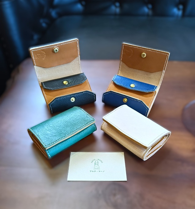 【希少】特別な価値ある「一点もの」鹿革三つ折り財布【ジビエレザー】