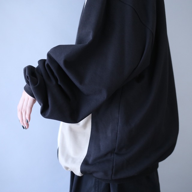 asymmetry switching design loose silhouette pullover