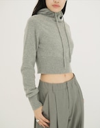 CLANE SHORT KNIT HOODIE