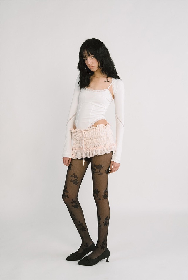 [threetimes] Evelyn bolero (ivory) 正規品 韓国ブランド 韓国通販 韓国代行 韓国ファッション スリータイムズ three times 日本 店舗