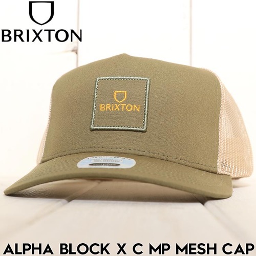 メッシュキャップ 帽子 BRIXTON ブリクストン ALPHA BLOCK X C MP MESH CAP 10867 IVYGS 25SU 日本代理店正規品