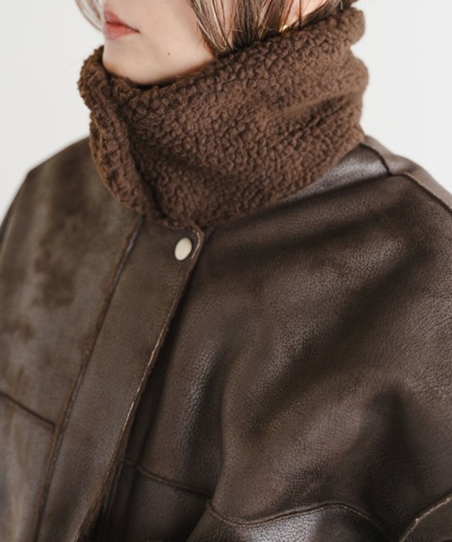 2way大人ムートンライクスタンドカラー