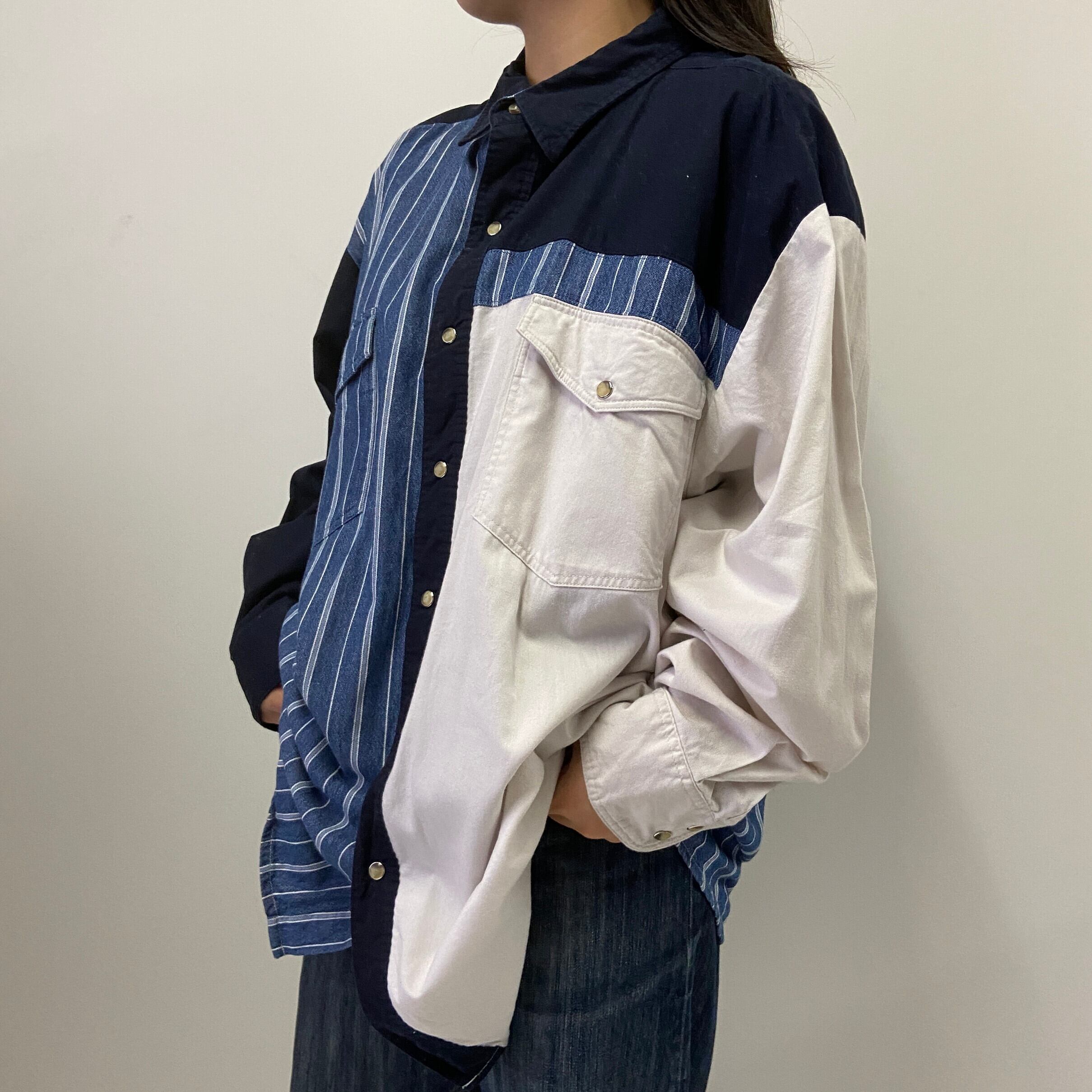 ビッグサイズ Wrangler ラングラー デニム クレイジーパターン 切替 