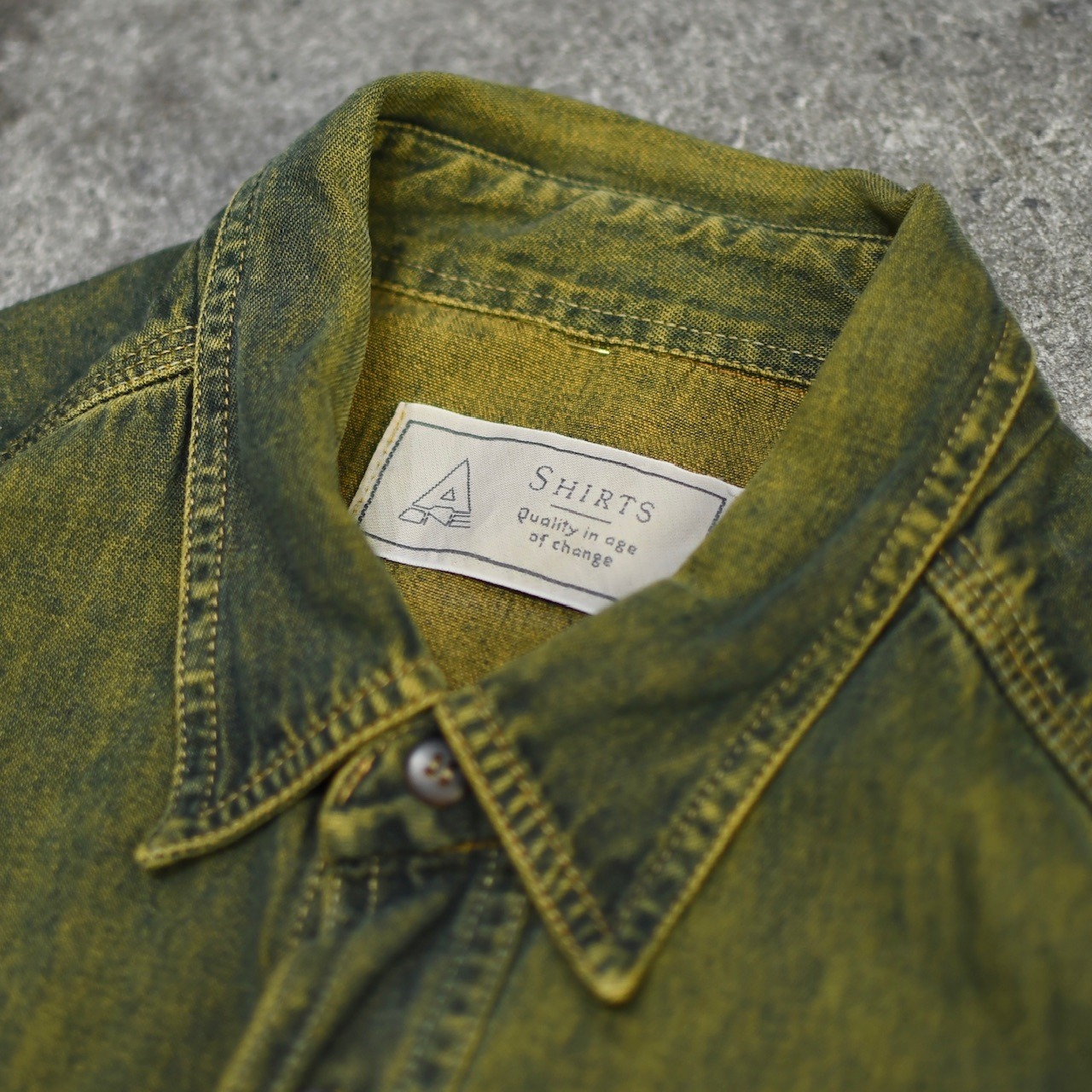 faded design denim shirt