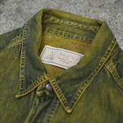 faded design denim shirt