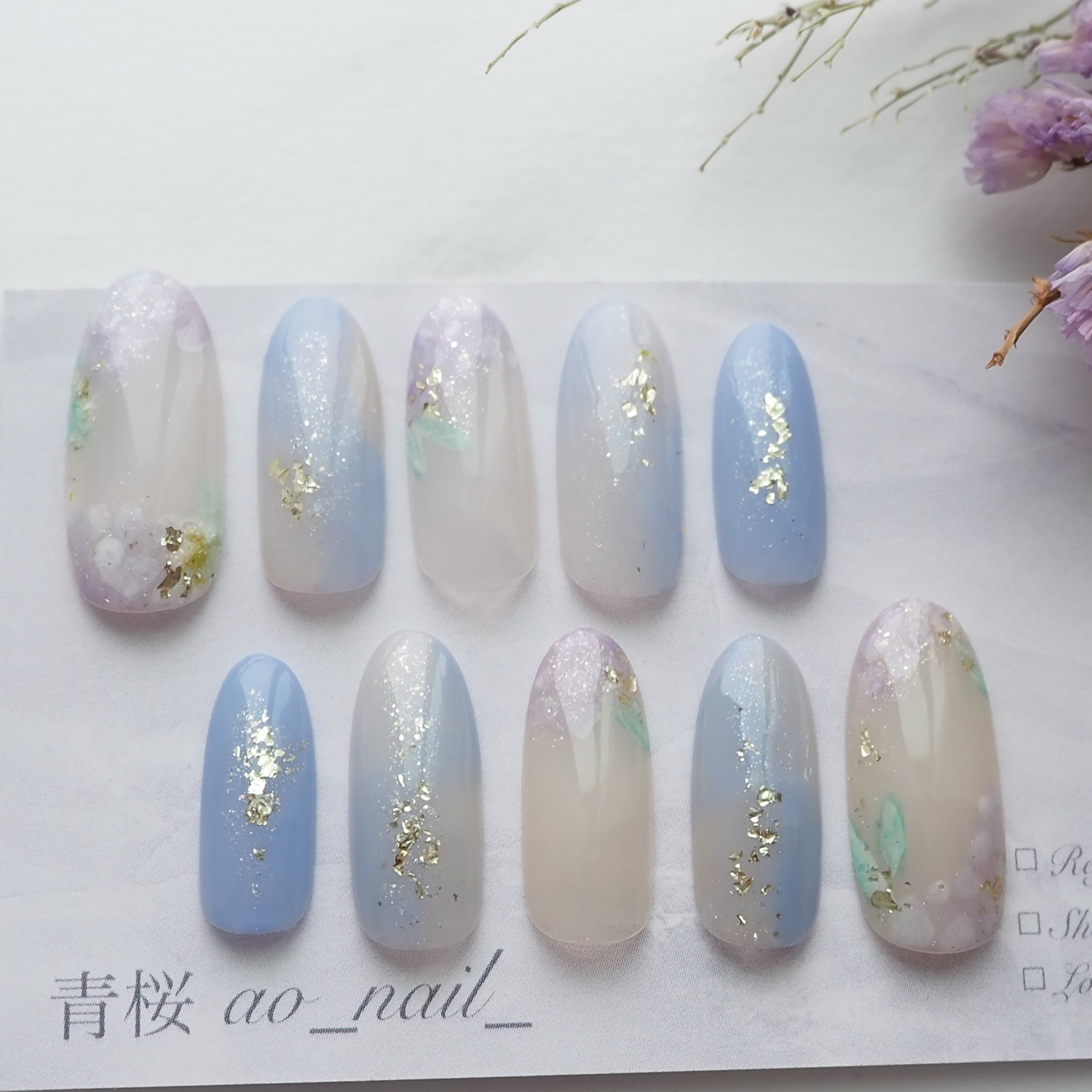 No.14〜紫陽花ニュアンスネイル | ao_nail_