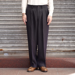 Gorsch the merry coachman(ゴーシュザメリーコーチマン) 26SS "Broken Twill Linen 2 Tack Trousers" -Navy Brown-