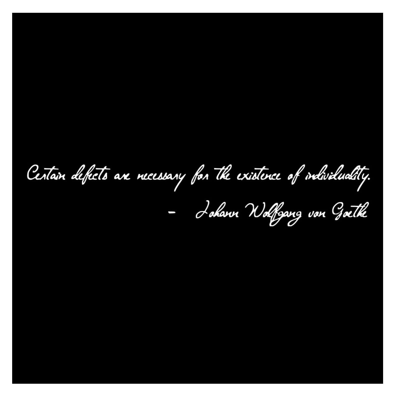 ウォールステッカー 名言 白 光沢 ゲーテ 英字 Certain defects are necessary for the existence of individuality