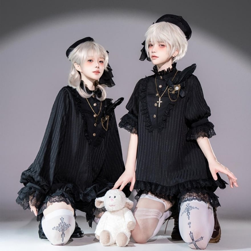 ゴスロリ・ロリータ コスプレ衣装 男装 男装コーデ ゴスロリ メンズゴシック 王子系 少年装 メンズゴシック