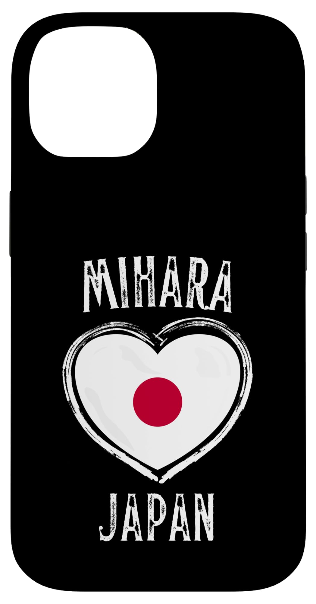 【在庫のみ】Japan Flag Heart Mihara City スマホケース iPhone 14 用
