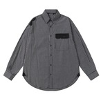 Patch Pocket Long Sleeve Check Pattern Shirt Color Shirt ◇2color H0877