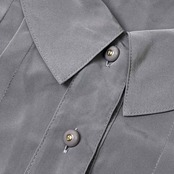 Leilian レリアン タック デザイン 長袖シャツ ブラウス /グレー レディース レトロ