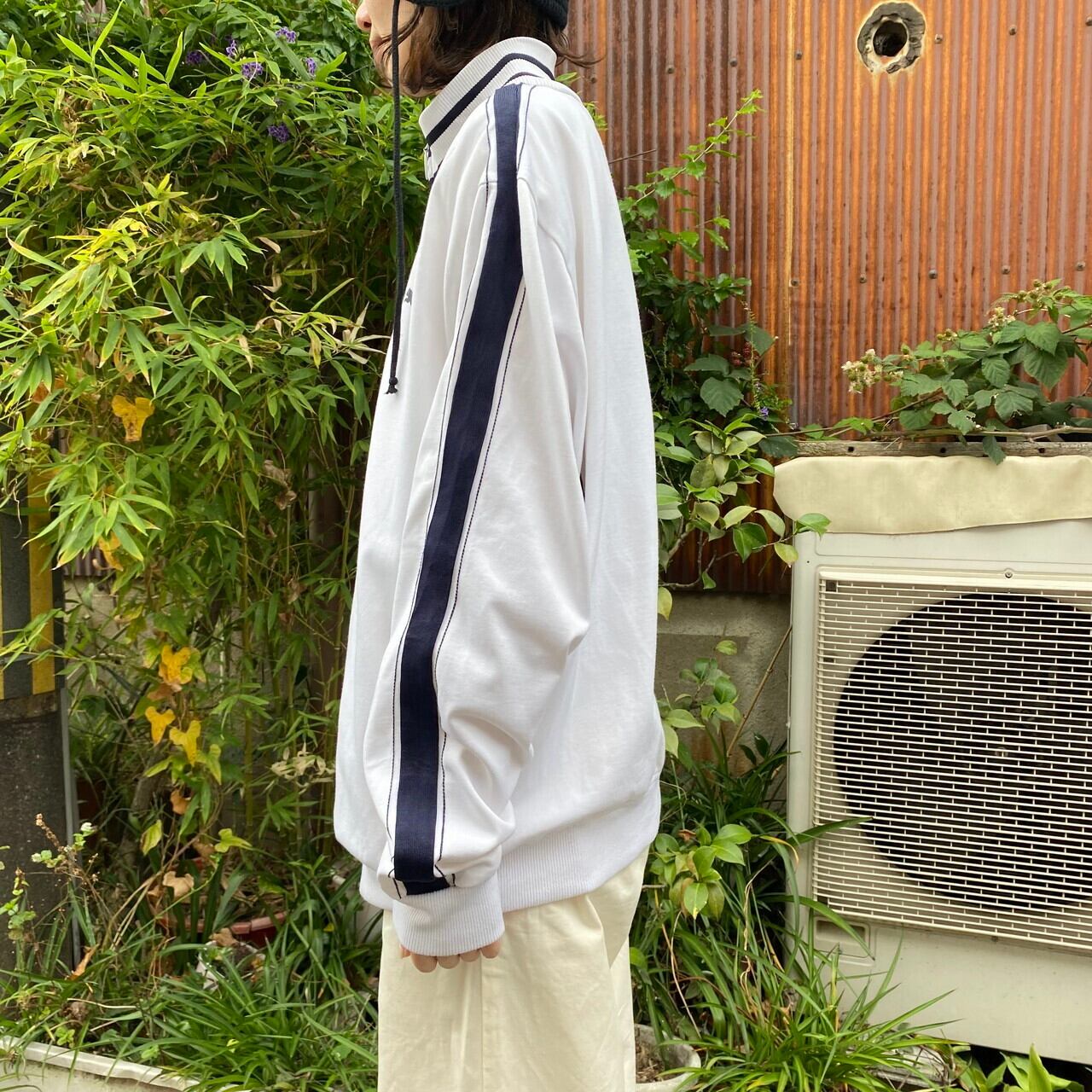 puma プーマ トラックジャケット ジャージ メンズL 古着 ホワイト 白色