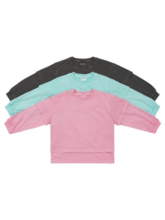 【取寄】our|pigment-dyed layered tee|ピグメントレイヤードT|S-JXL|kids&jr|26 spring