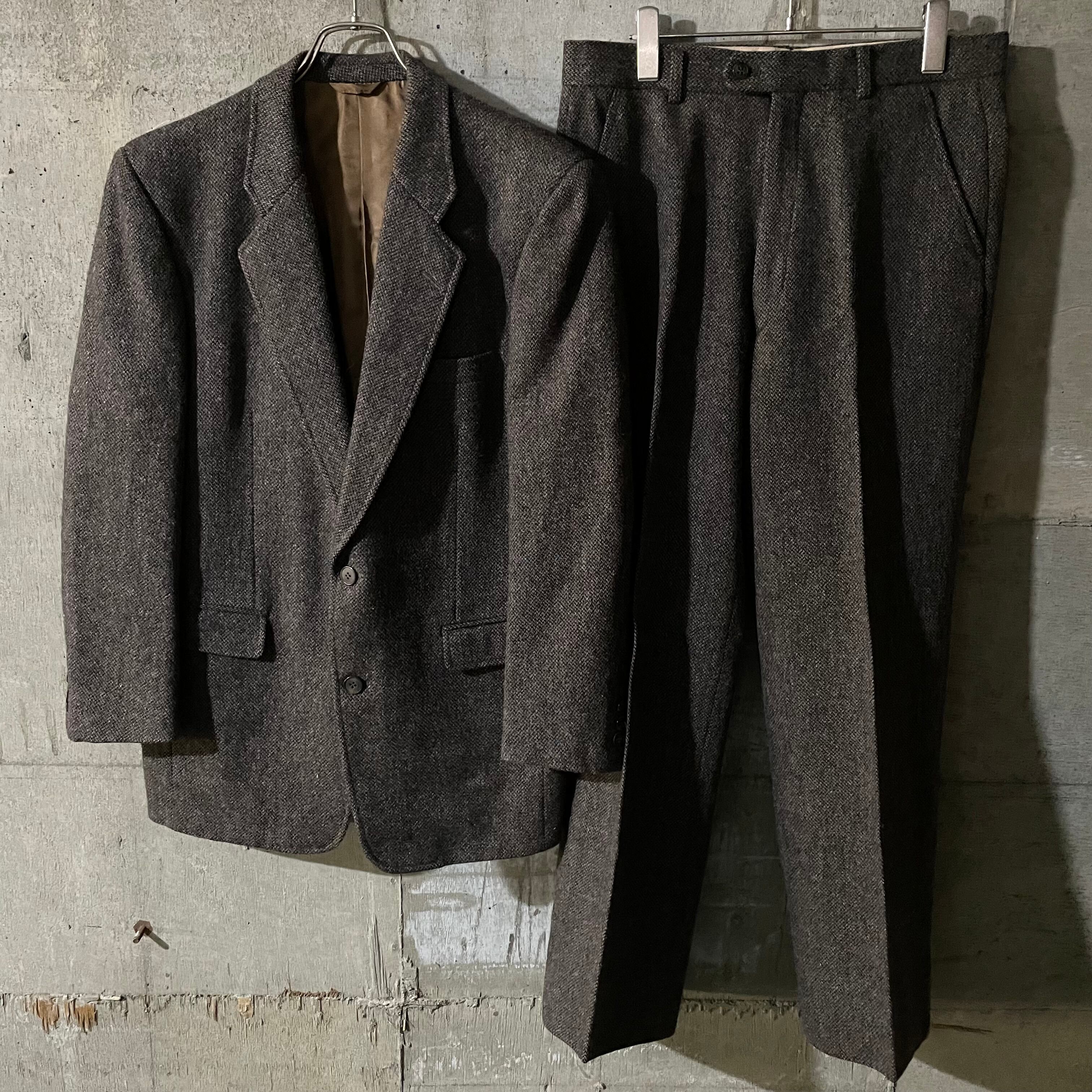Christian Dior〗tweed wool single setup suit/クリスチャン 