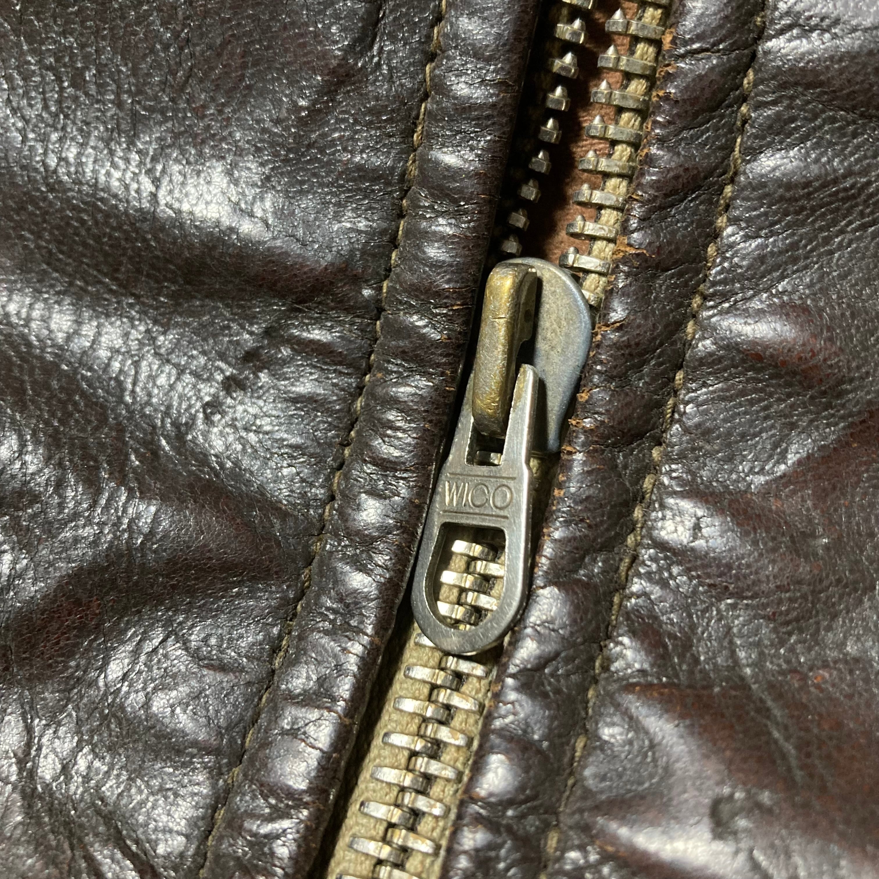 50s チェコスロバキア製 レザージャケット ユーロ ヴィンテージ M