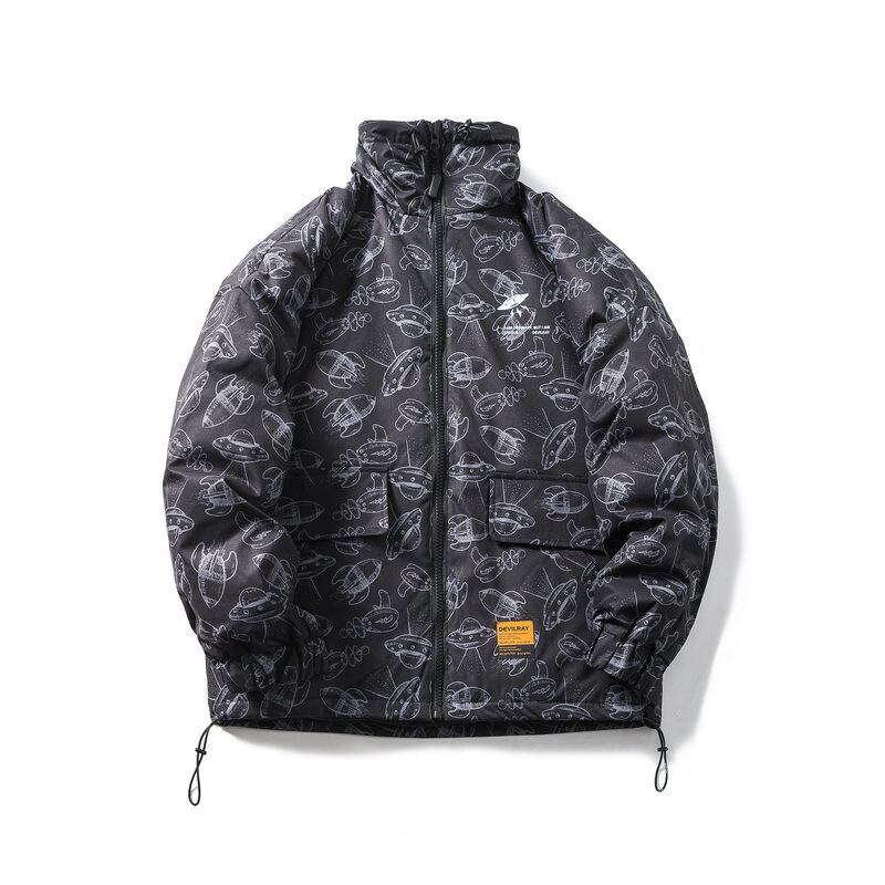 【新作】【送料無料】 Clothes Road Vintage ese Retro Men's Workwear Down Jacket Young Student Loose Stand Collar Jacket Men-Alibaba レトロ ビンテージ hip6-161167126632145