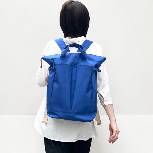 受注製作　hike40：ブルー（撥水加工ナイロン素材リュック）