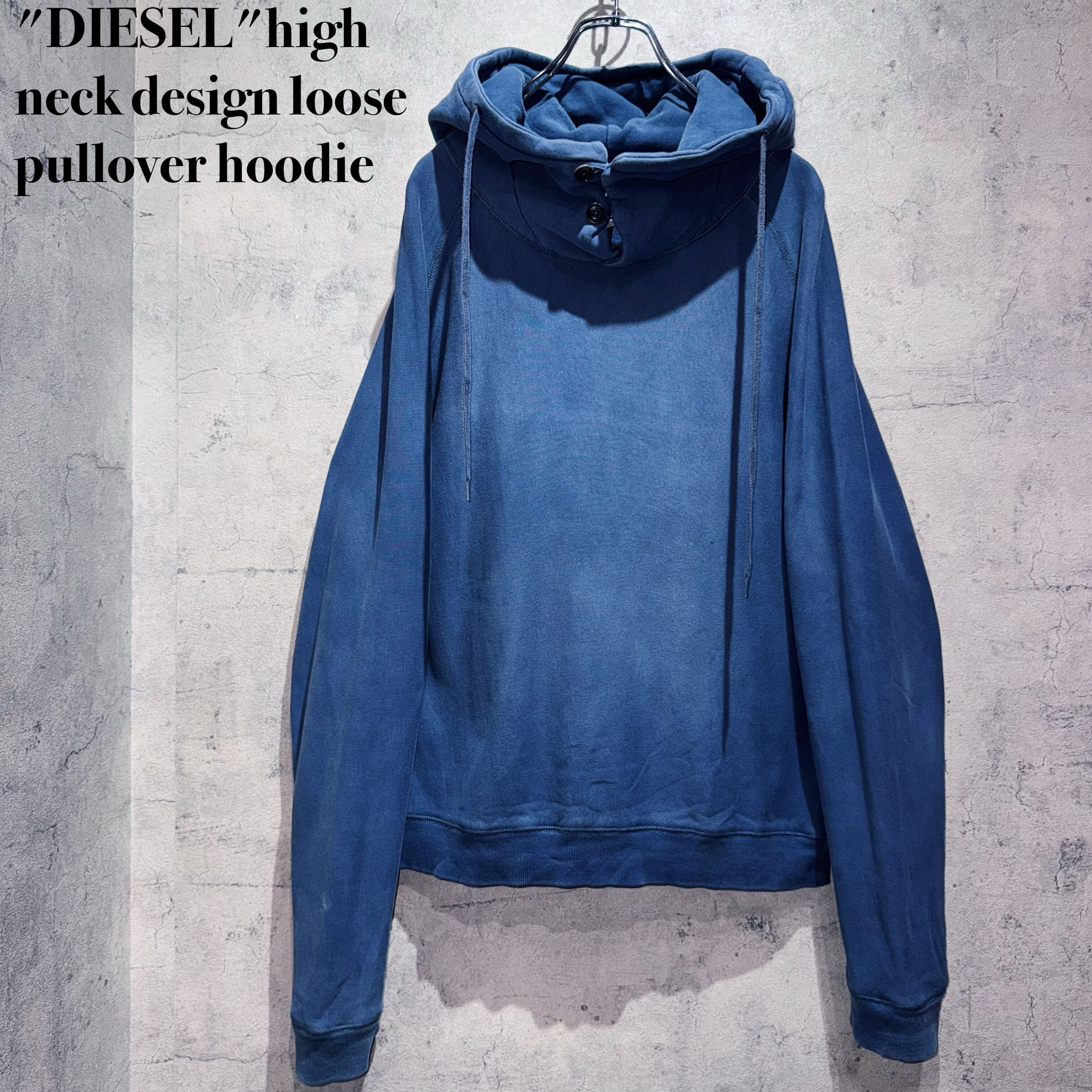 "DIESEL"high neck design loose pullover hoodie