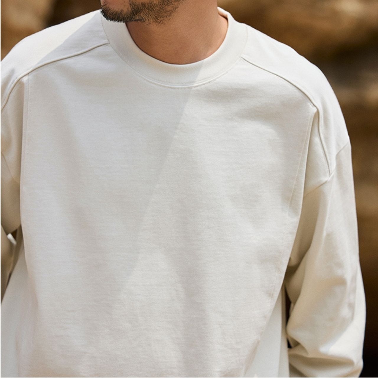 バックメッセージロゴベーシックロングTシャツ　1162