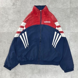 adidas アディダス　ナイロンジャケット　古着　90s 黒タグ　ビンテージ