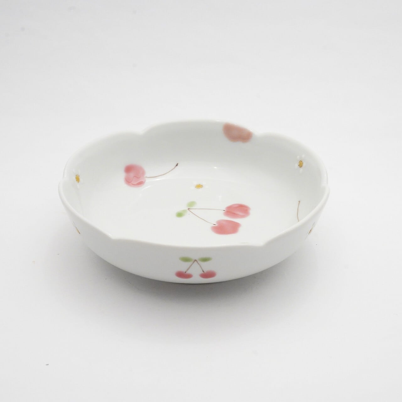 【色絵遊 小高裕子】輪花小鉢 さくらんぼ 59