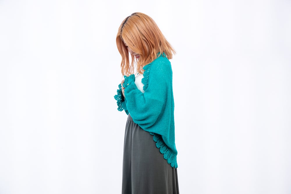 Merlette - 美品　マーレット　ニットフリルカーディガン　ボレロ　アルパカ　ウール 美品 マーレット ニットフリルカーディガン ボレロ アルパカ ウール