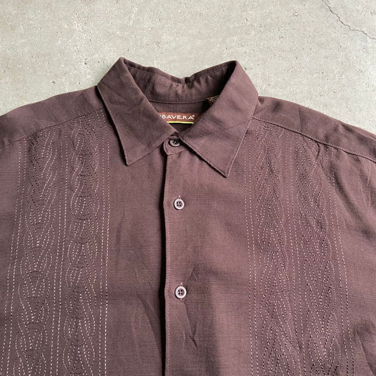 CUBAVERA レーヨン×ポリエステル 半袖 キューバシャツ メンズL 古着