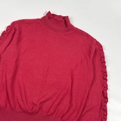 カシミヤ100% Maha Magha マハマハ フリル デザイン ニット セーター /ピンク系 レディース