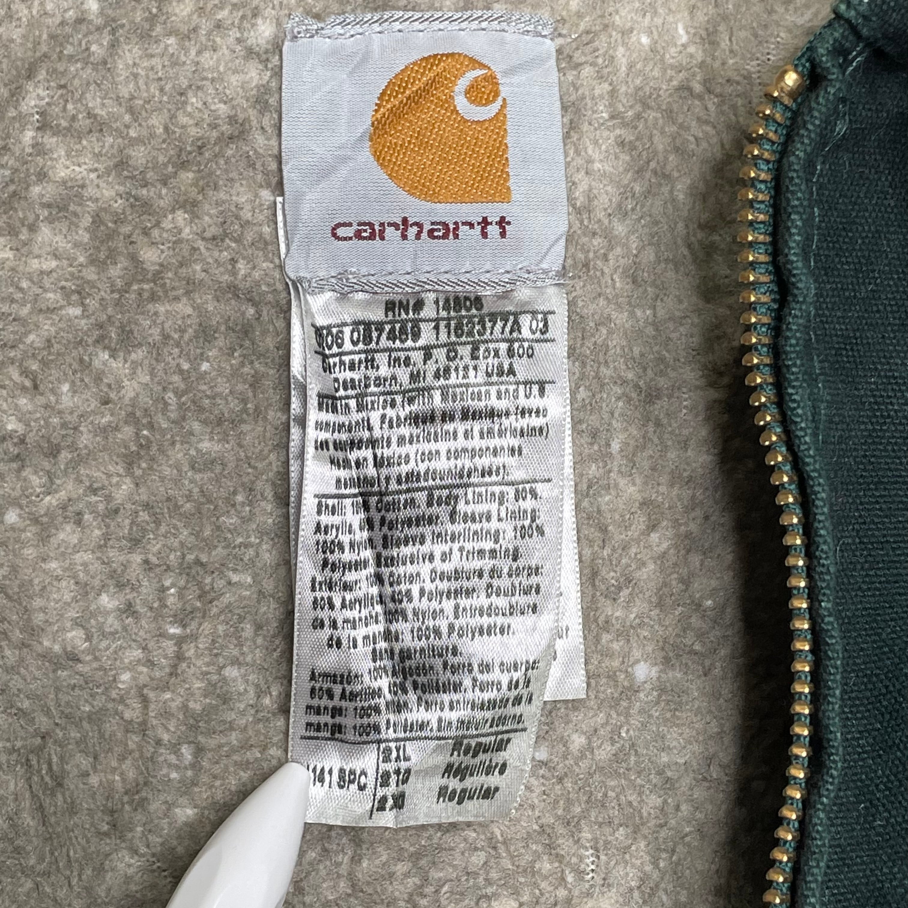 Made in USA】Carhartt アクティブジャケット XL ブランドタグ 