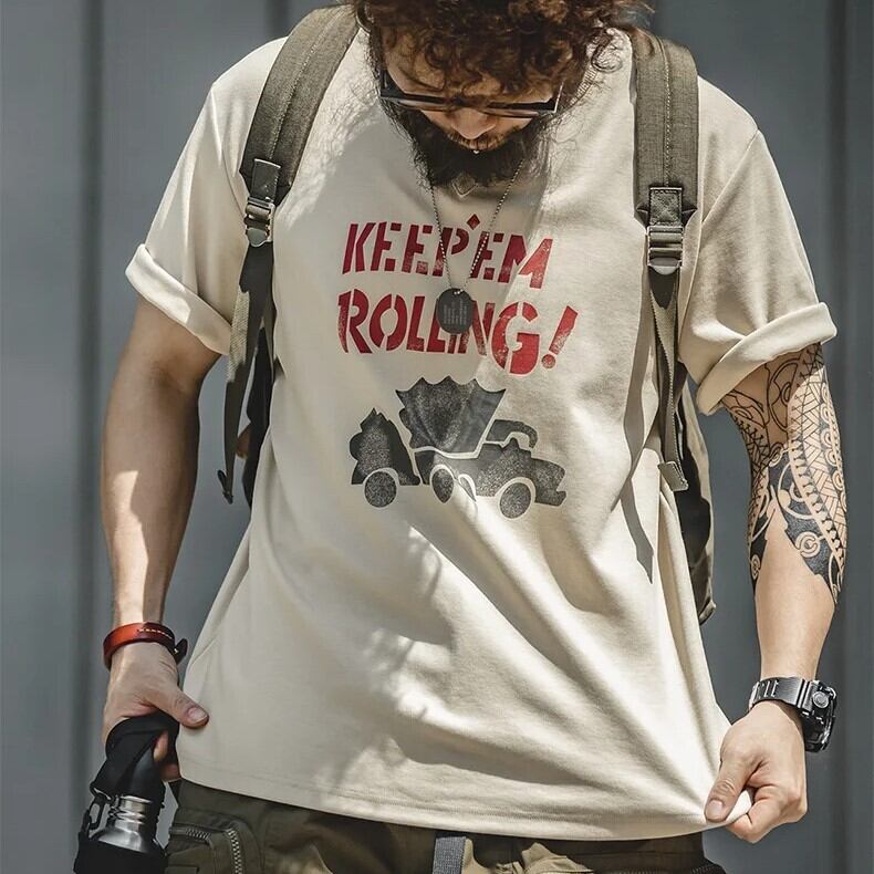 S-2XL】 Retro Graffiti Letter T-shirt / レトロ グラフィティ レター