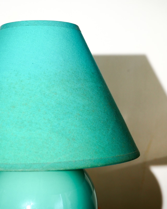 1997 Light blue shaded lamp, made in Taiwan