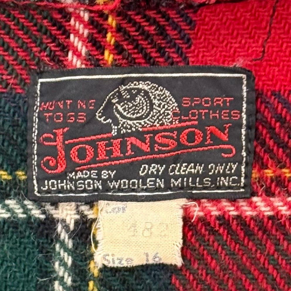 JOHNSON WOOLEN MILLS 60s タータンチェック ウール マッキーノ