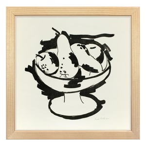 [額縁付き] Bowl of Fruit フルーツ アートポスター 223×223mm 天然木 ポスターフレーム 木製 絵画 名画 日本製 APFS100