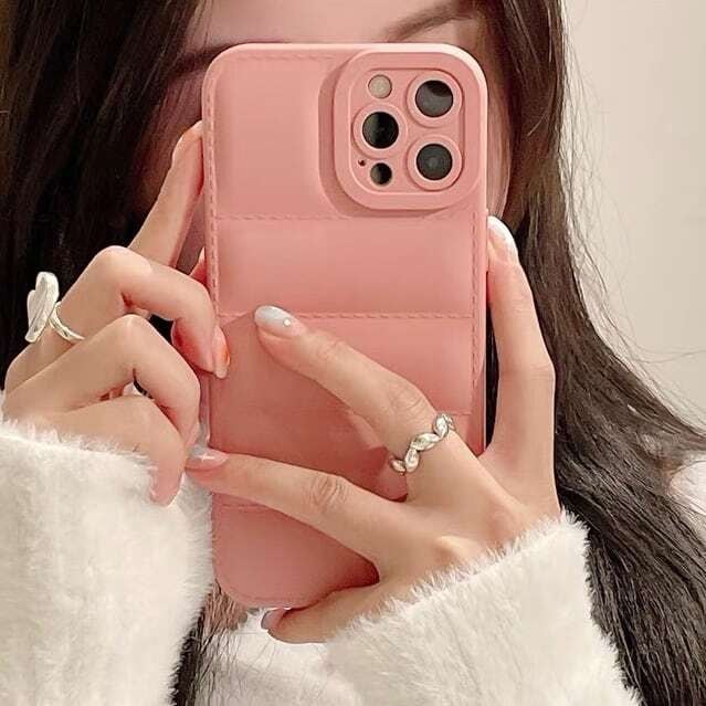 もこもこシンプル ピンク Iphoneケース Petit プティ 韓国ファッション通販