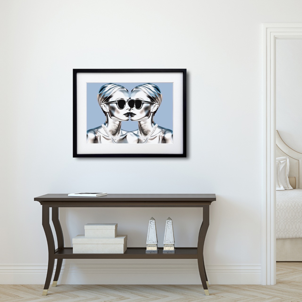 Iron Dual Mind｜理性と感情が響き合う白黒ブラウンアート｜静けさと強さを描くMake SenseのモードポスターA2ポスター