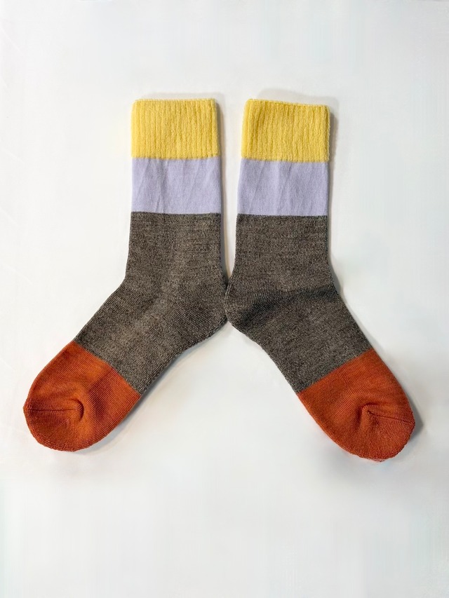 yahae・Organic Cotton Rubber Free Plain Socks・Rose Red　4-1000-22