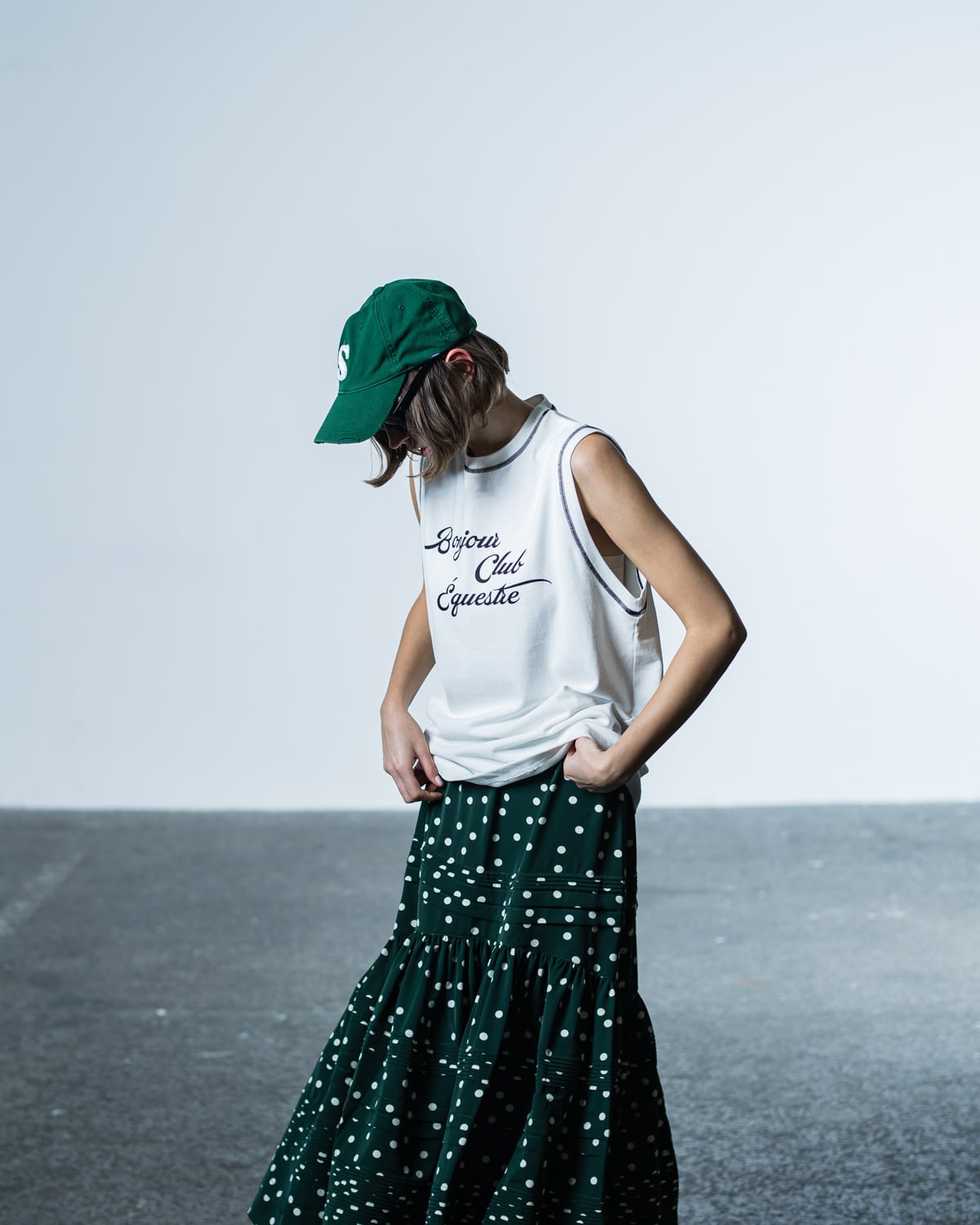 Polka dots Tuck Skirt | RELEVE