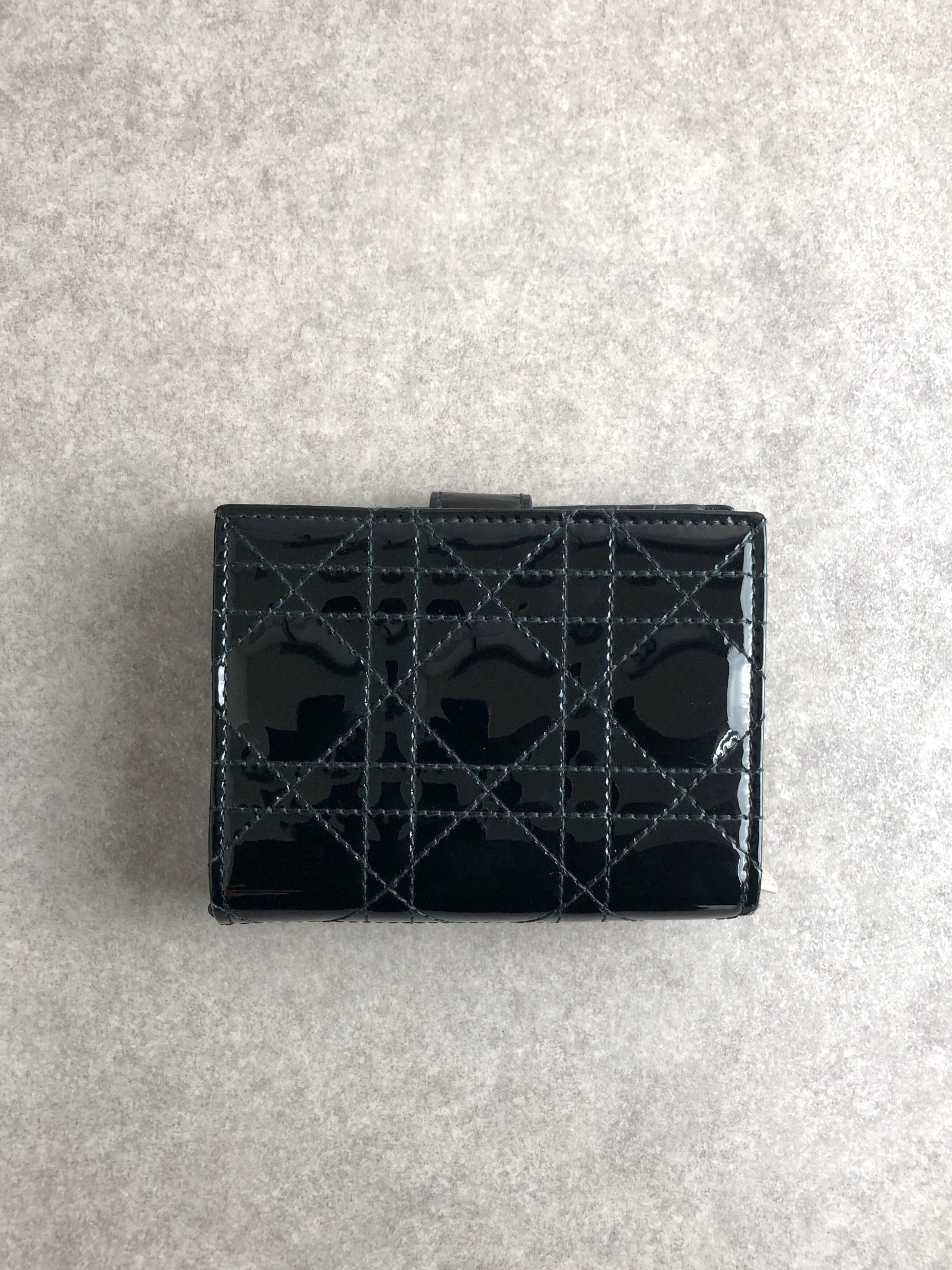 Christian Dior クリスチャン ディオール 財布 ブラック カナージュ