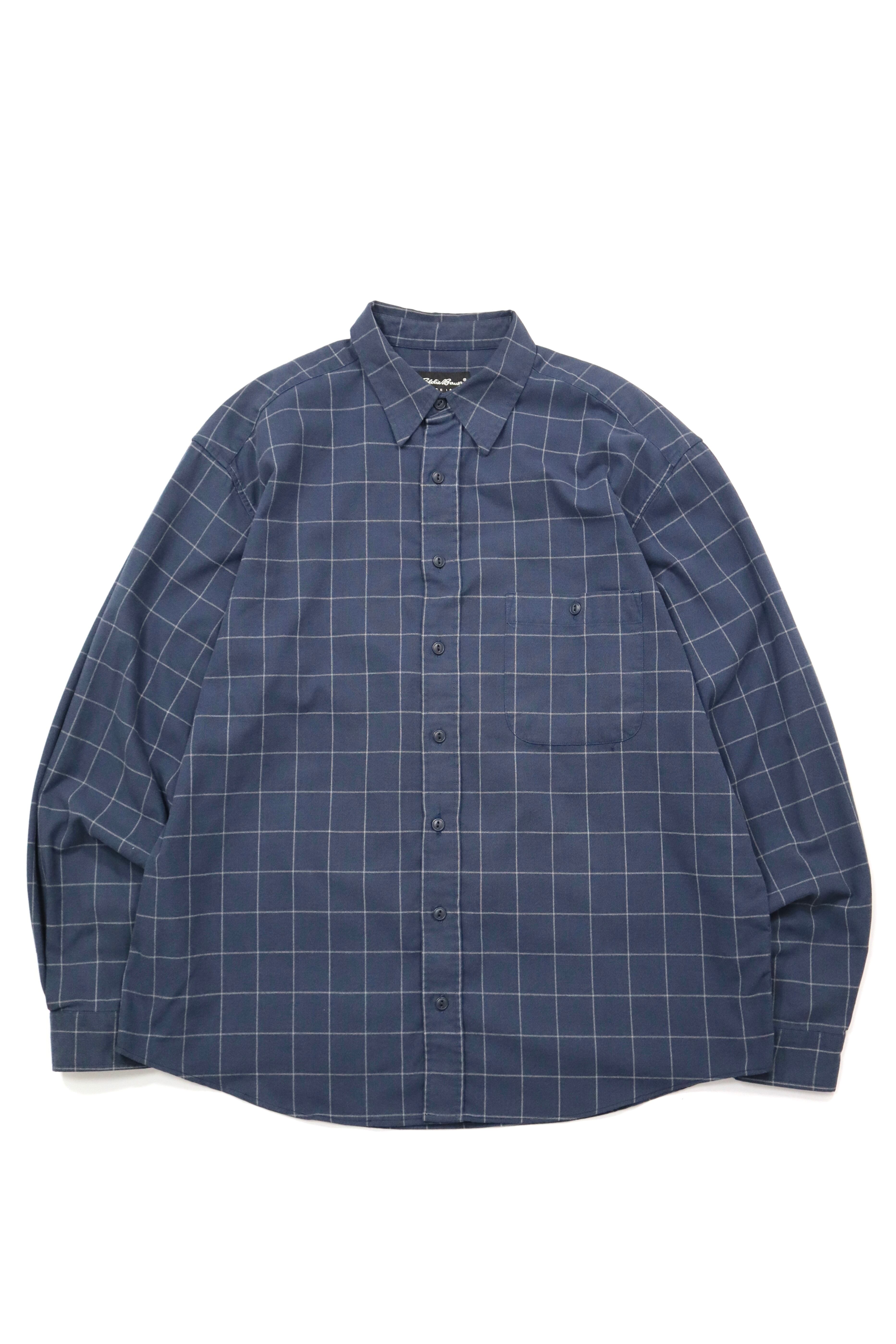 USED 00s Eddie Bauer plaid l/s shirt