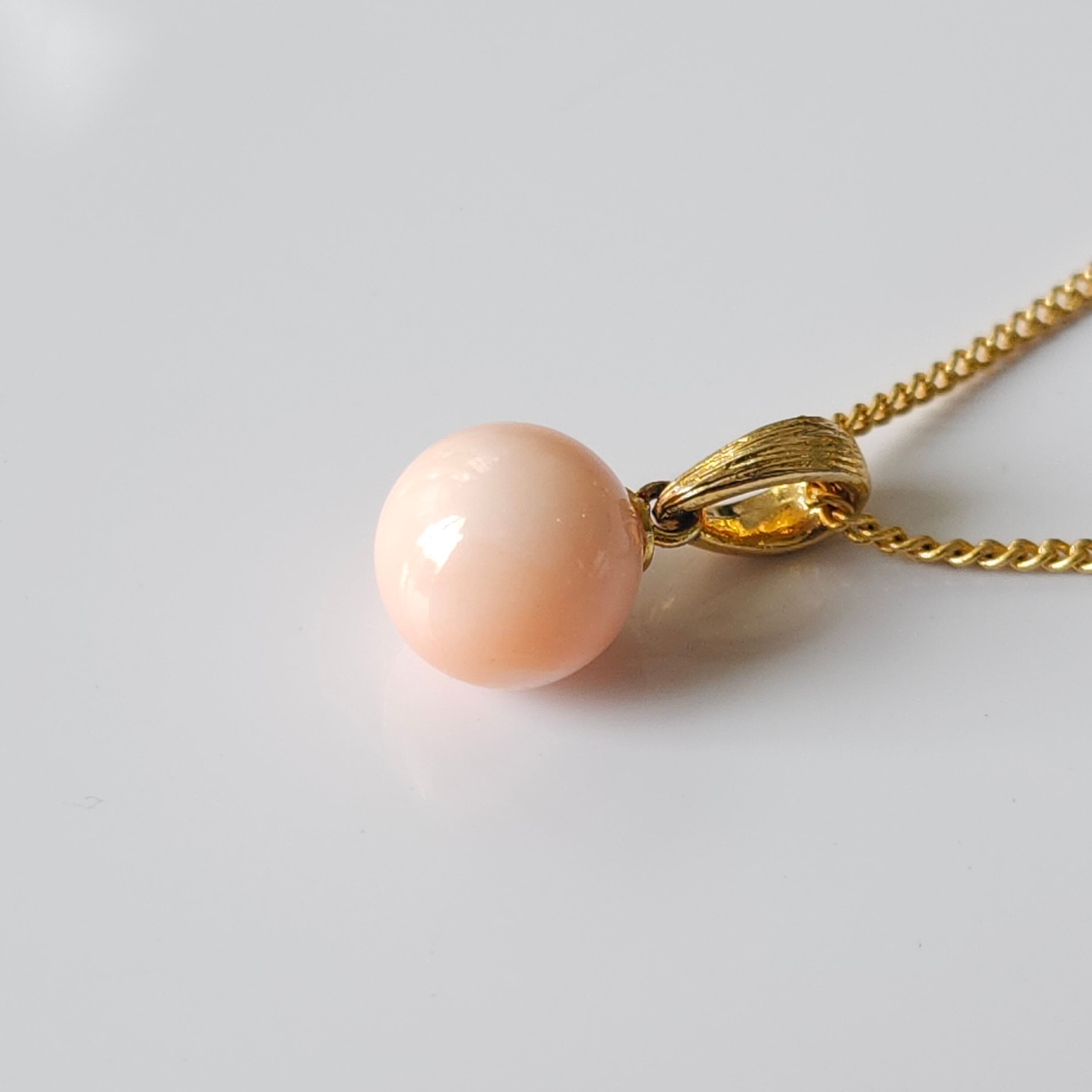 お値下げしました！珊瑚玉ペンダントトップ 楽天市場】ピンク珊瑚 丸玉ペンダントトップ SILVER 約11ミリ